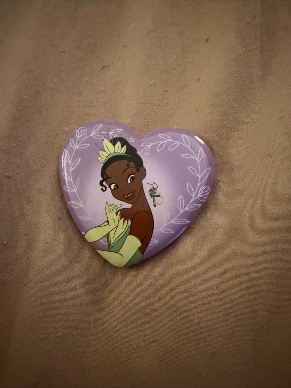 Disney Heart Pin with Princess in Lavender and Lime